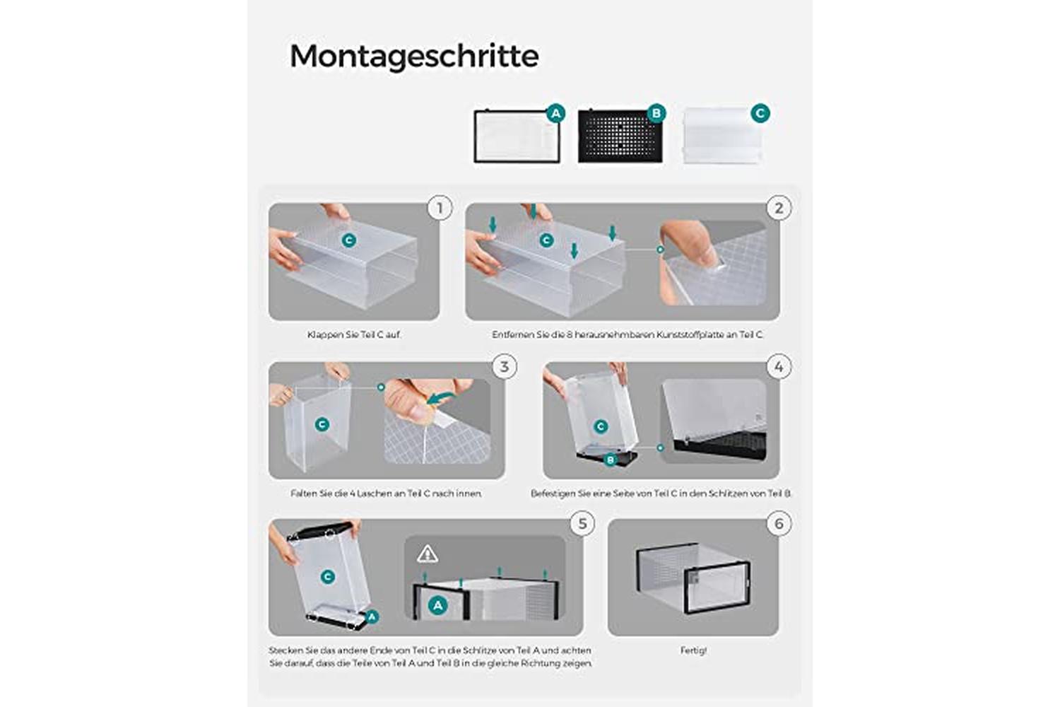 Songmics LSP007B18 18 Shoe Boxes-7