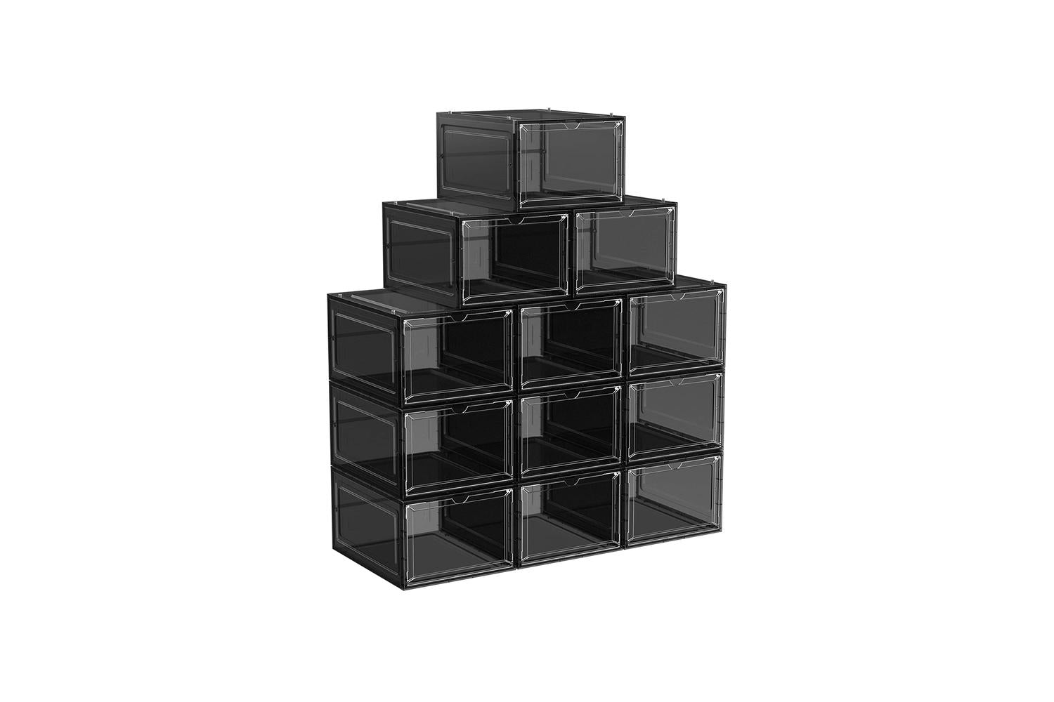 Songmics LSP032B12 Shoes Boxes Stackable Plastic Boxes-2