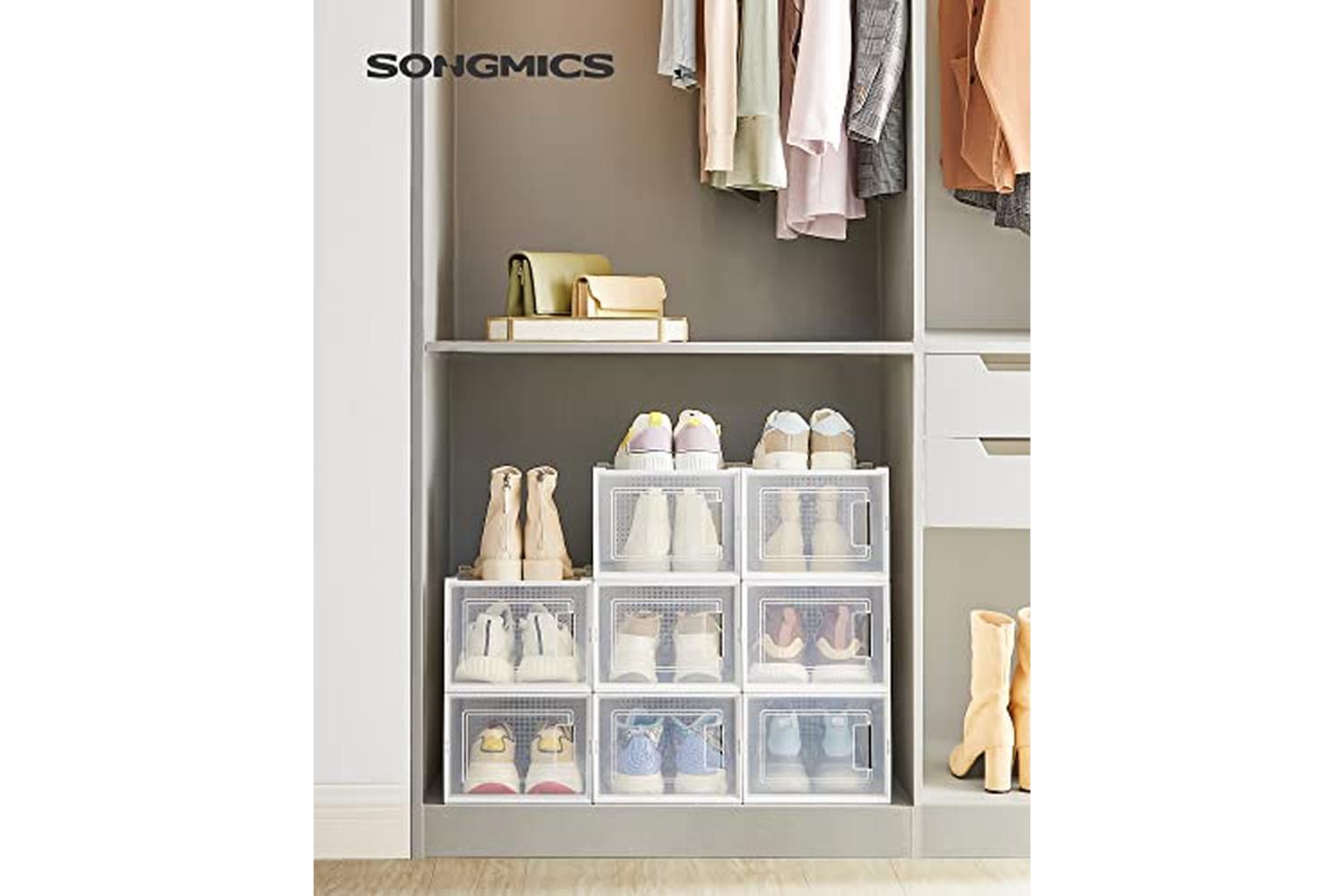 Songmics LSP08MWT 8 Transparent Shoe Boxes-2