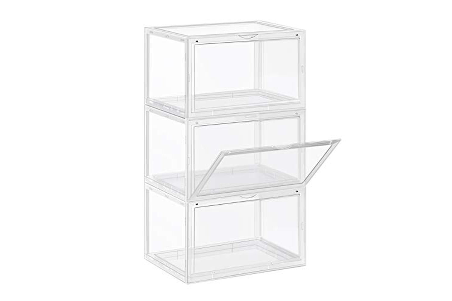 Songmics LSP03CW Pack of 3 Stackable Shoe Organizers