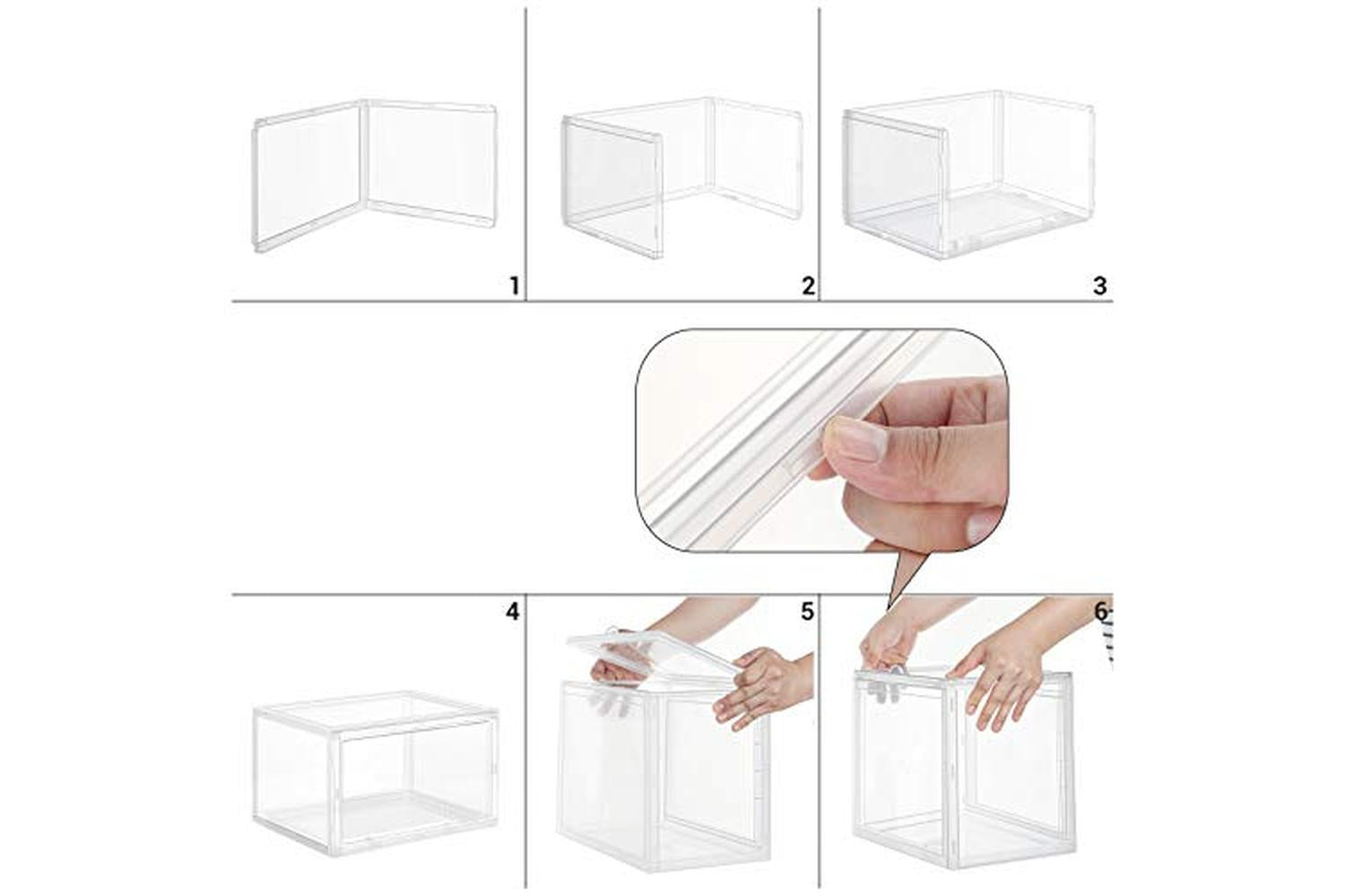 Songmics LSP03CW Pack of 3 Stackable Shoe Organizers-7