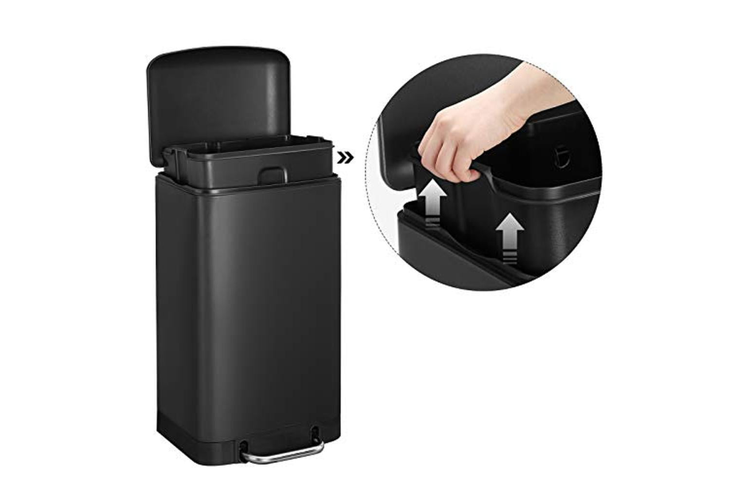 Songmics LTB01BK 30L Rubbish Bin-6