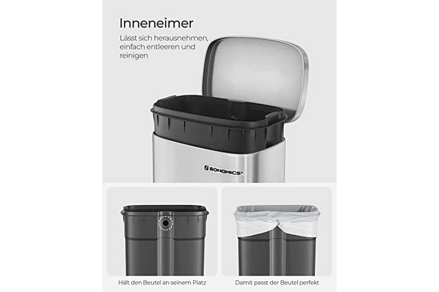Songmics LTB03NL 30L Trash Can-5