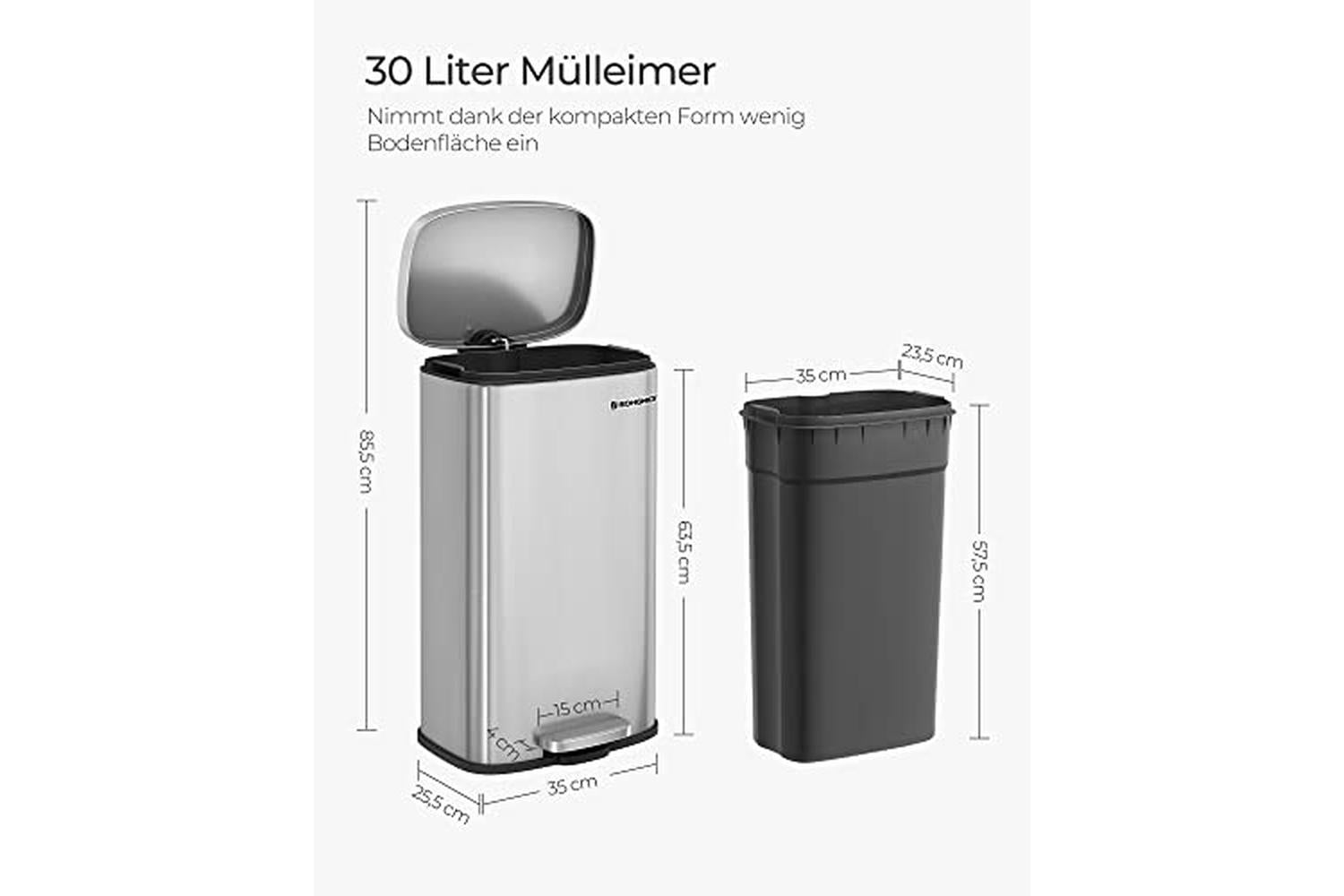 Songmics LTB03NL 30L Trash Can-6