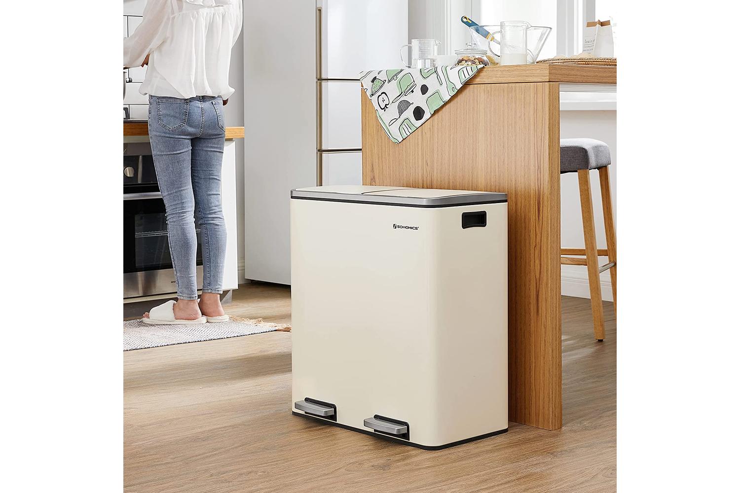 Songmics LTB060A01 Metallic 2 x 30L Bin-4