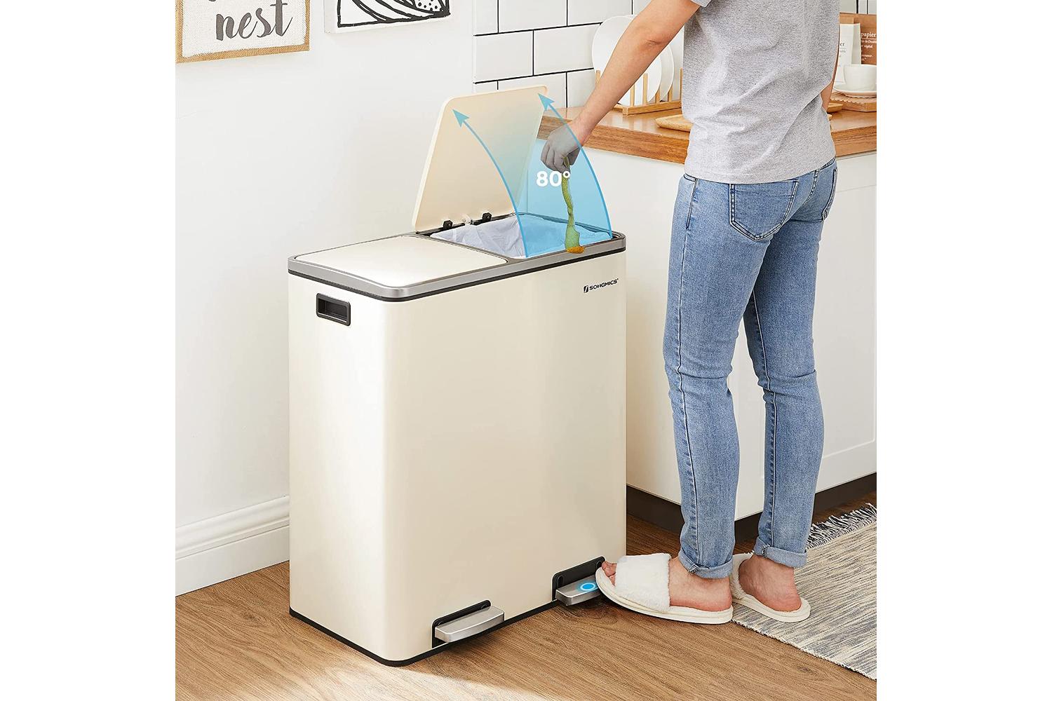 Songmics LTB060A01 Metallic 2 x 30L Bin-5