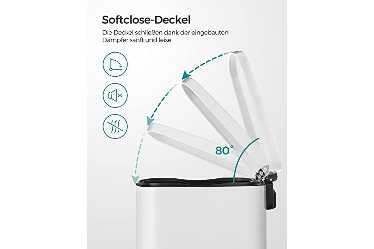 Songmics LTB101W01 50L Rubbish Bin-4