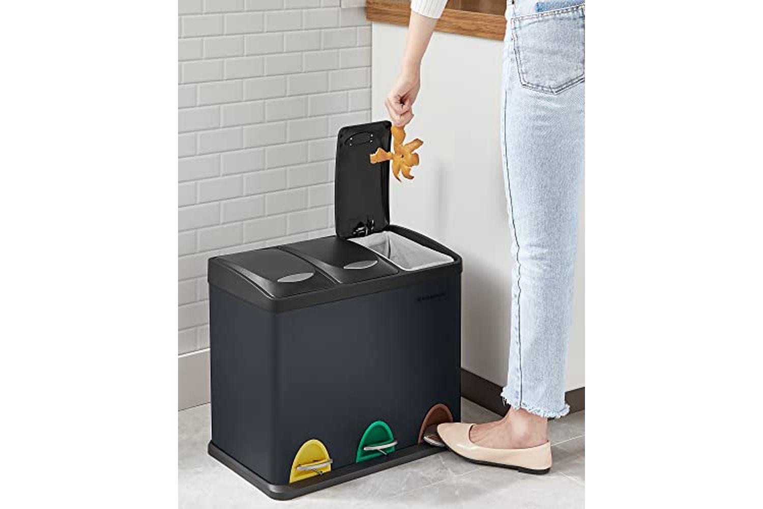Songmics LTB24GS Garbage Can for Kitchen-7