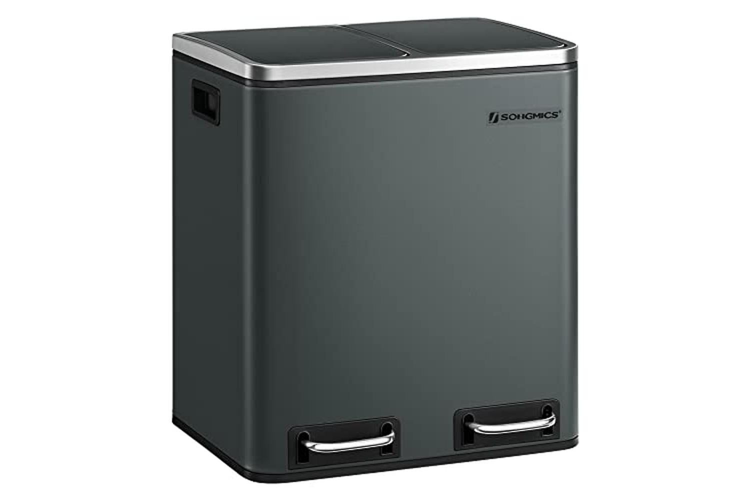 Songmics LTB30GS Metal Waste Bin 30 L
