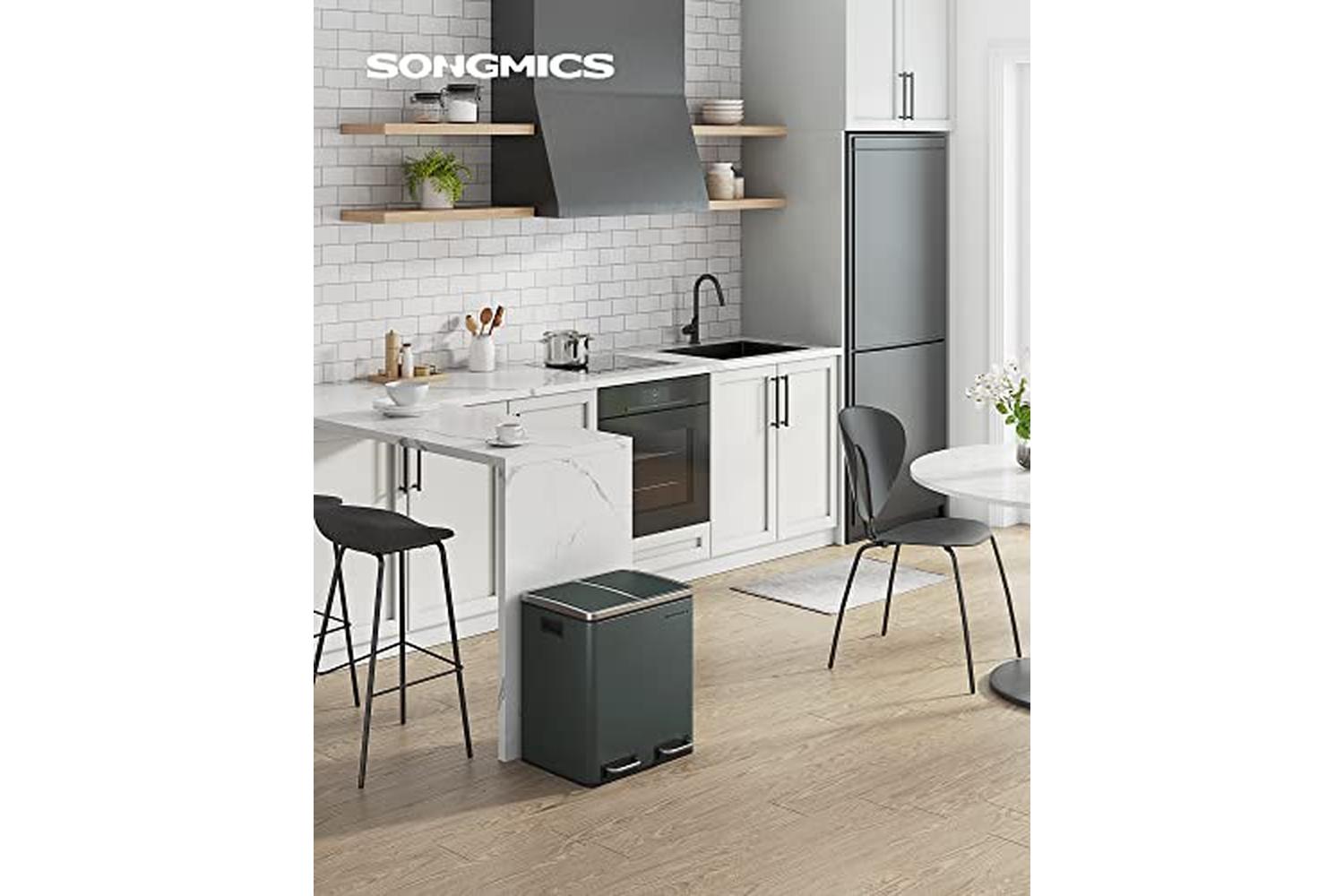 Songmics LTB30GS Metal Waste Bin 30 L-2