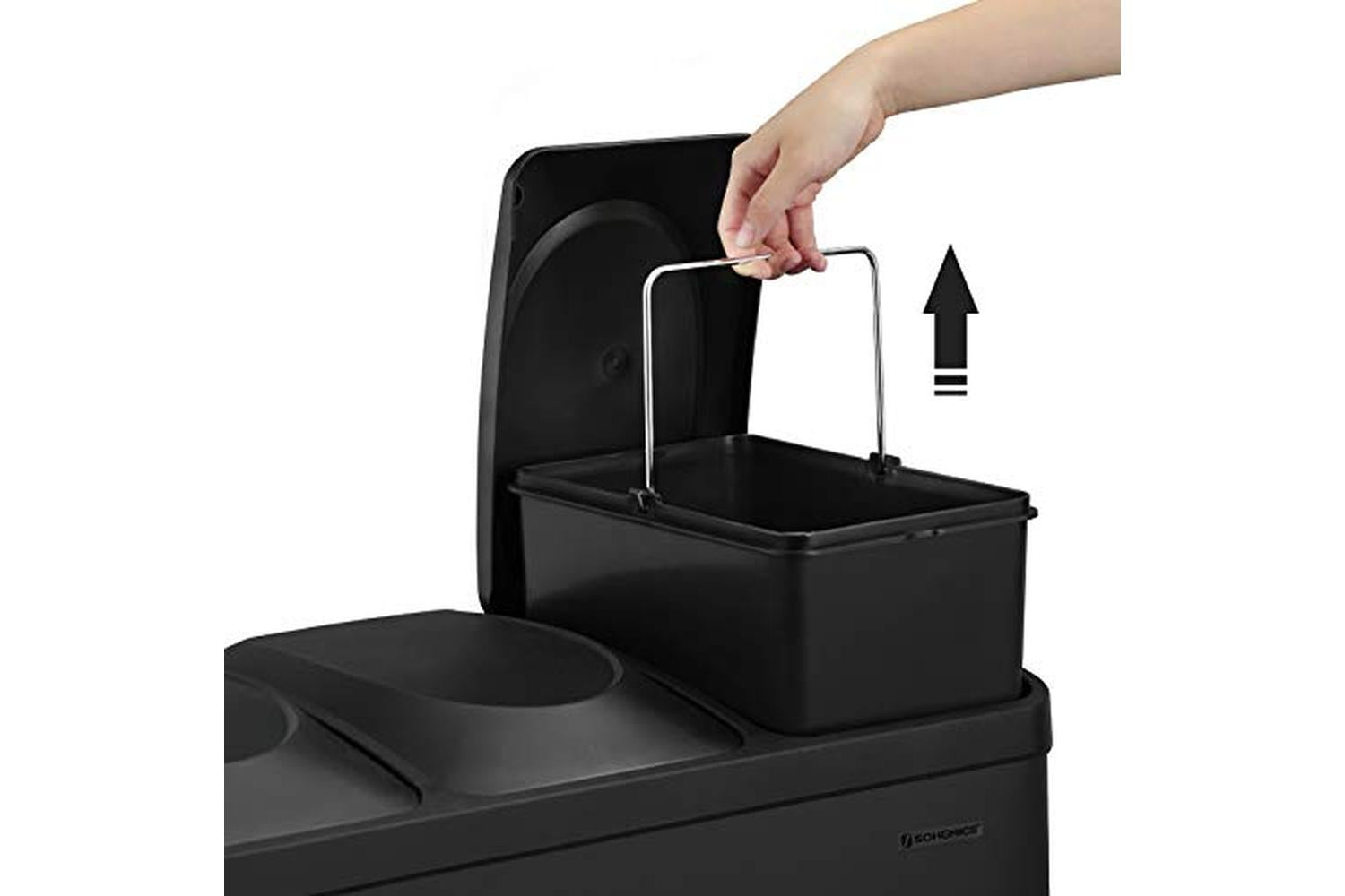 Songmics LTB45B Sorting Bin with 3 Compartments | 45 L-3