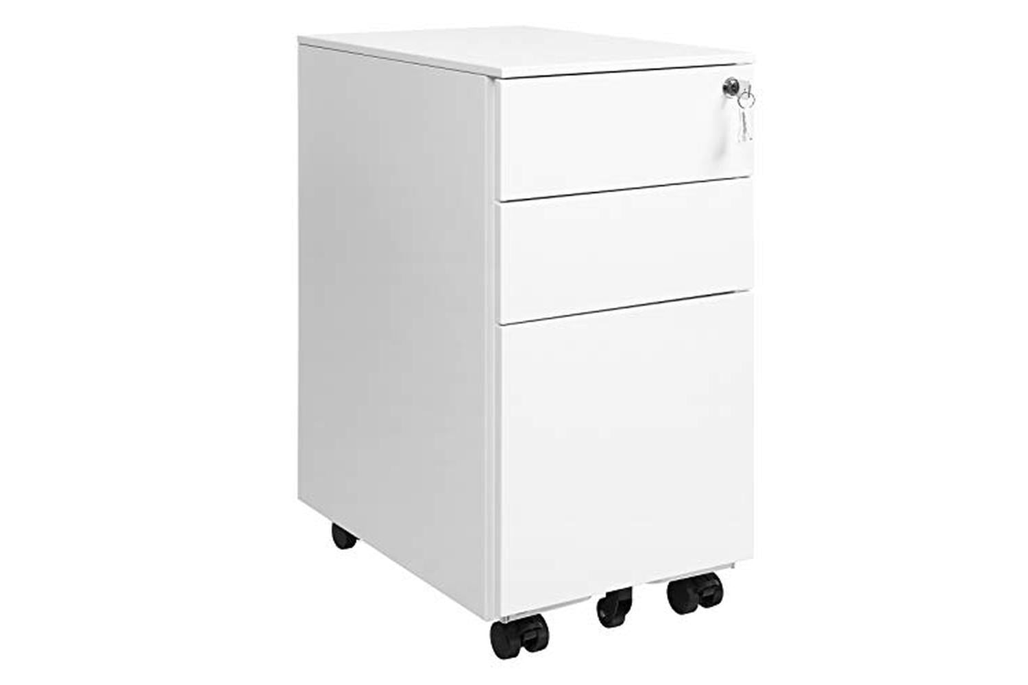 Songmics OFC031W01 Mobile Container with 3 Drawers