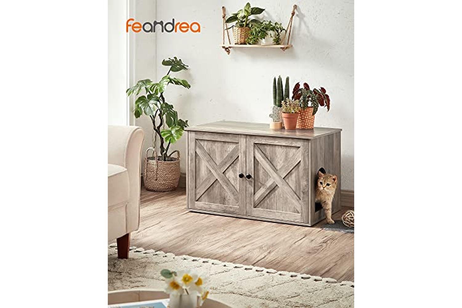 Feandrea PCL002G01 Litter Box Cabinet with Doors-2