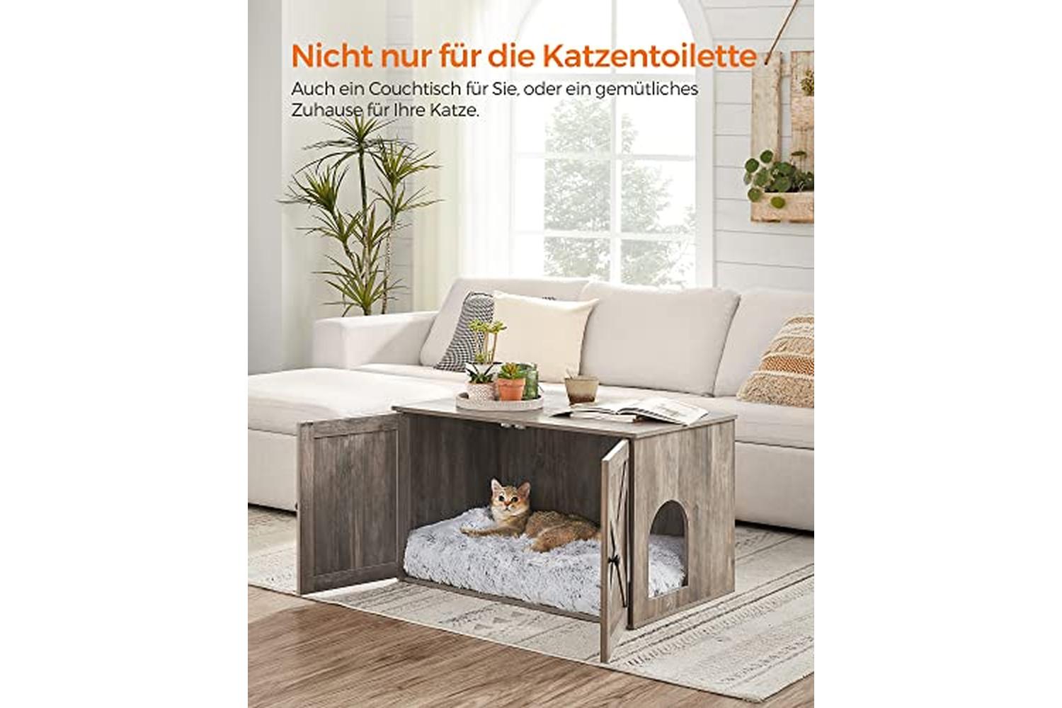 Feandrea PCL002G01 Litter Box Cabinet with Doors-3