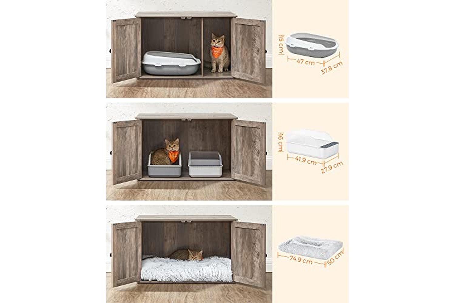 Feandrea PCL002G01 Litter Box Cabinet with Doors-5