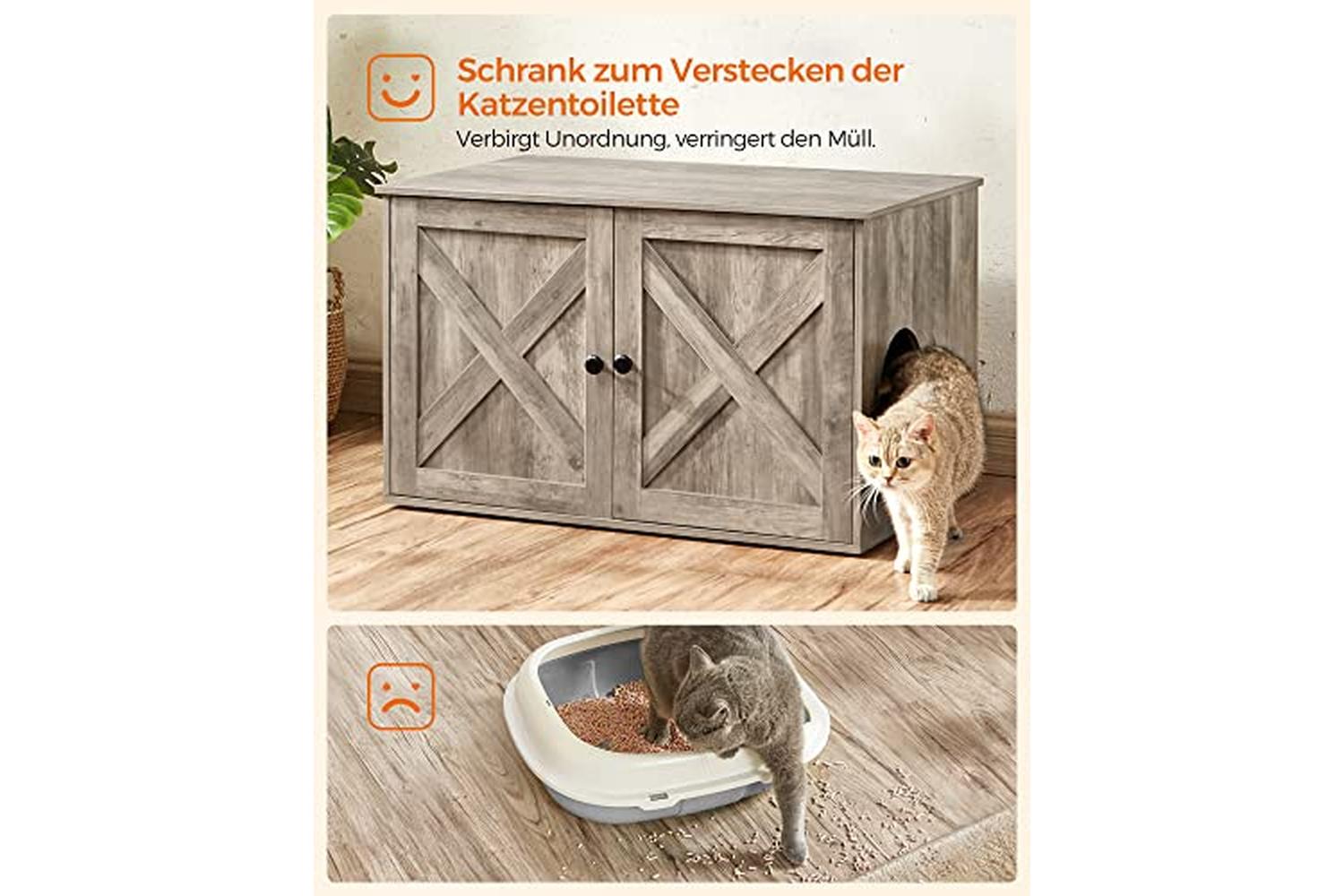 Feandrea PCL002G01 Litter Box Cabinet with Doors-7
