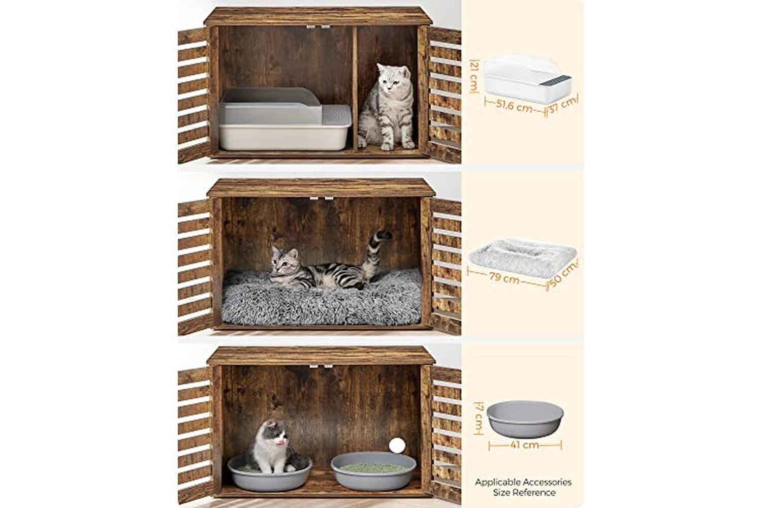 Feandrea PCL003X01 Litter Box Cabinet with Doors-5