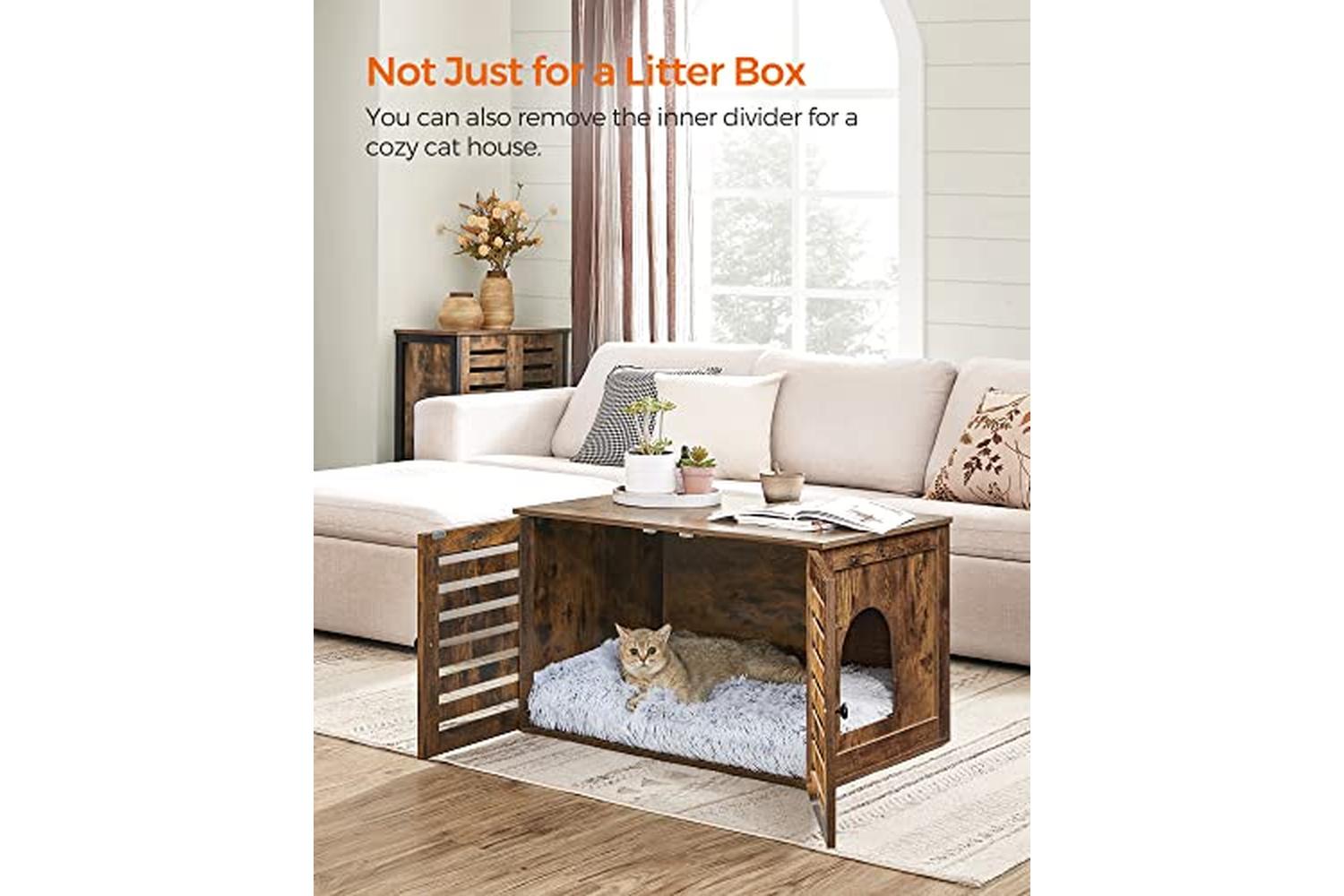 Feandrea PCL003X01 Litter Box Cabinet with Doors-6