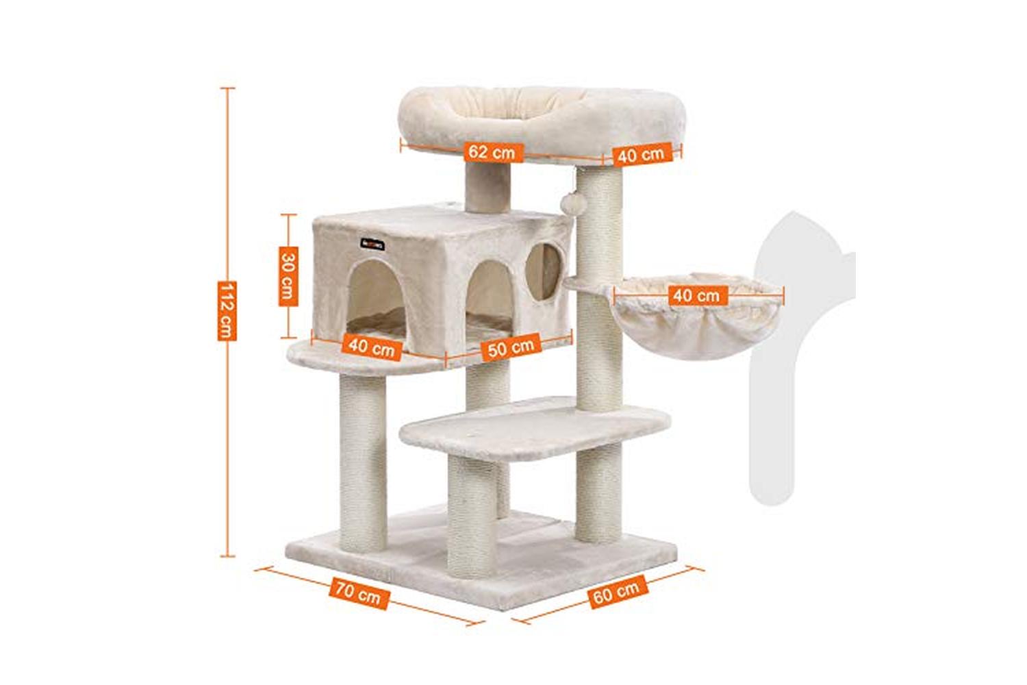 Feandrea PCT01M Scratching Post Thick Posts Beige-4
