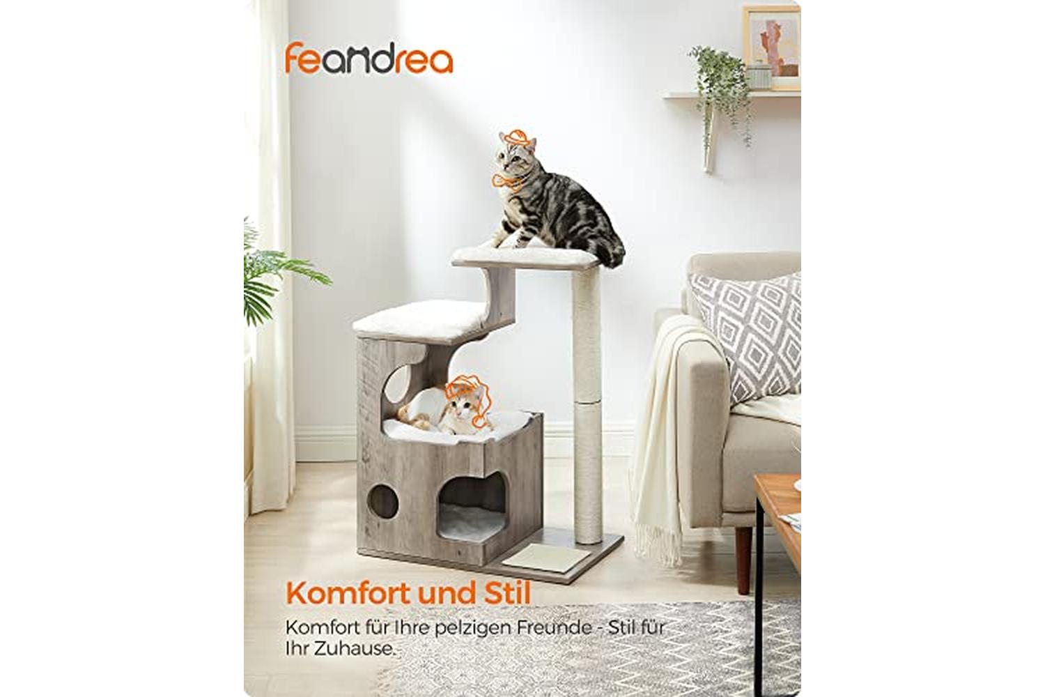 Feandrea PCT070G01 Scratching Post with Cave-2