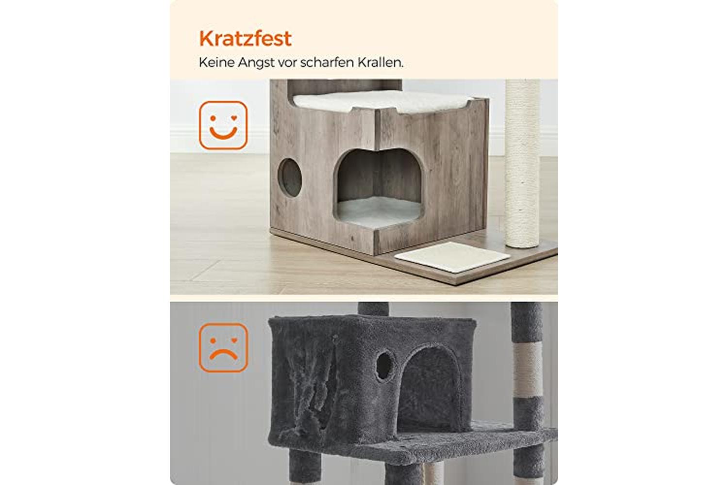 Feandrea PCT070G01 Scratching Post with Cave-6