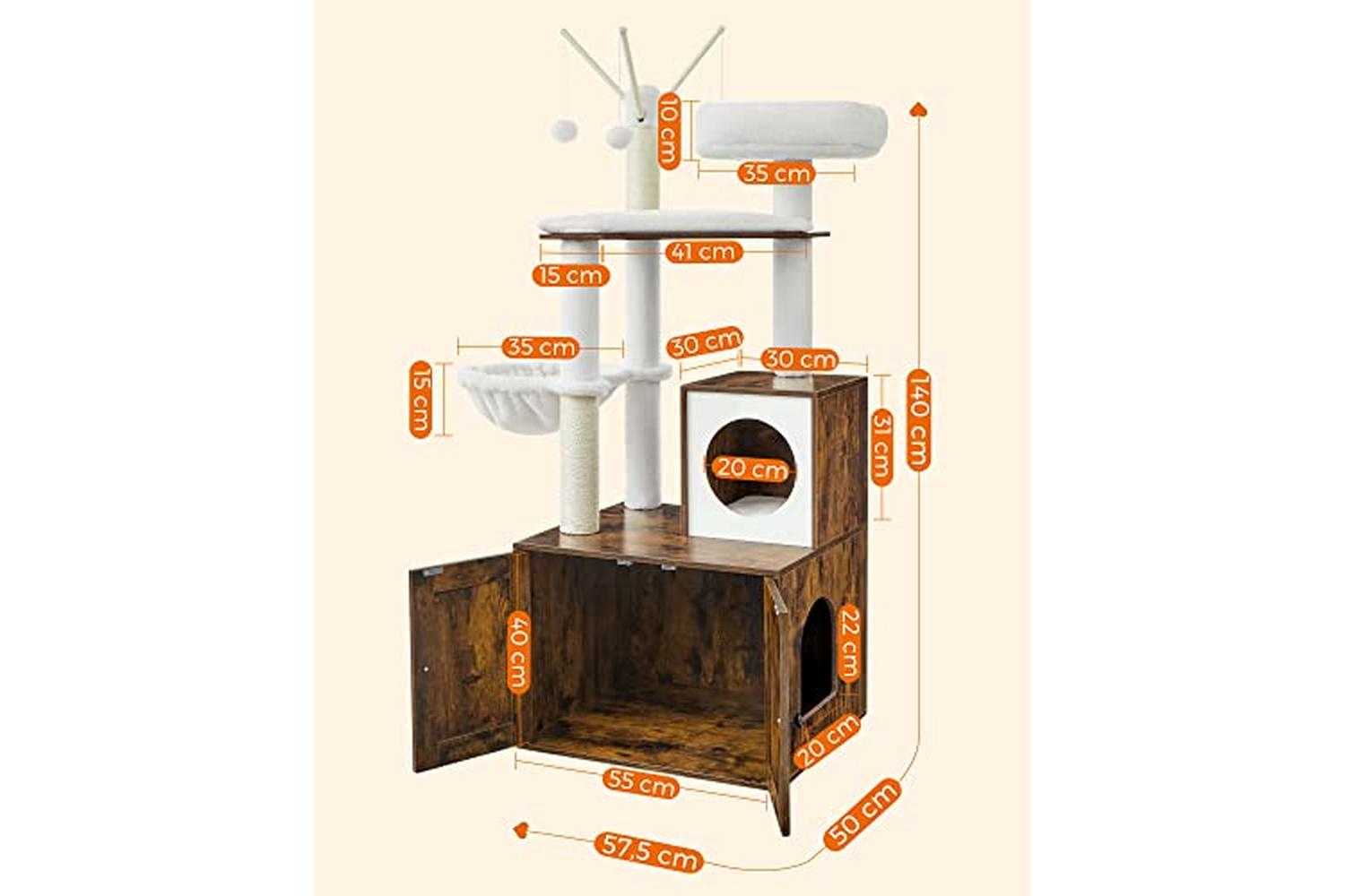 Feandrea PCT113X01 Cat Tree | Rustic Brown-5