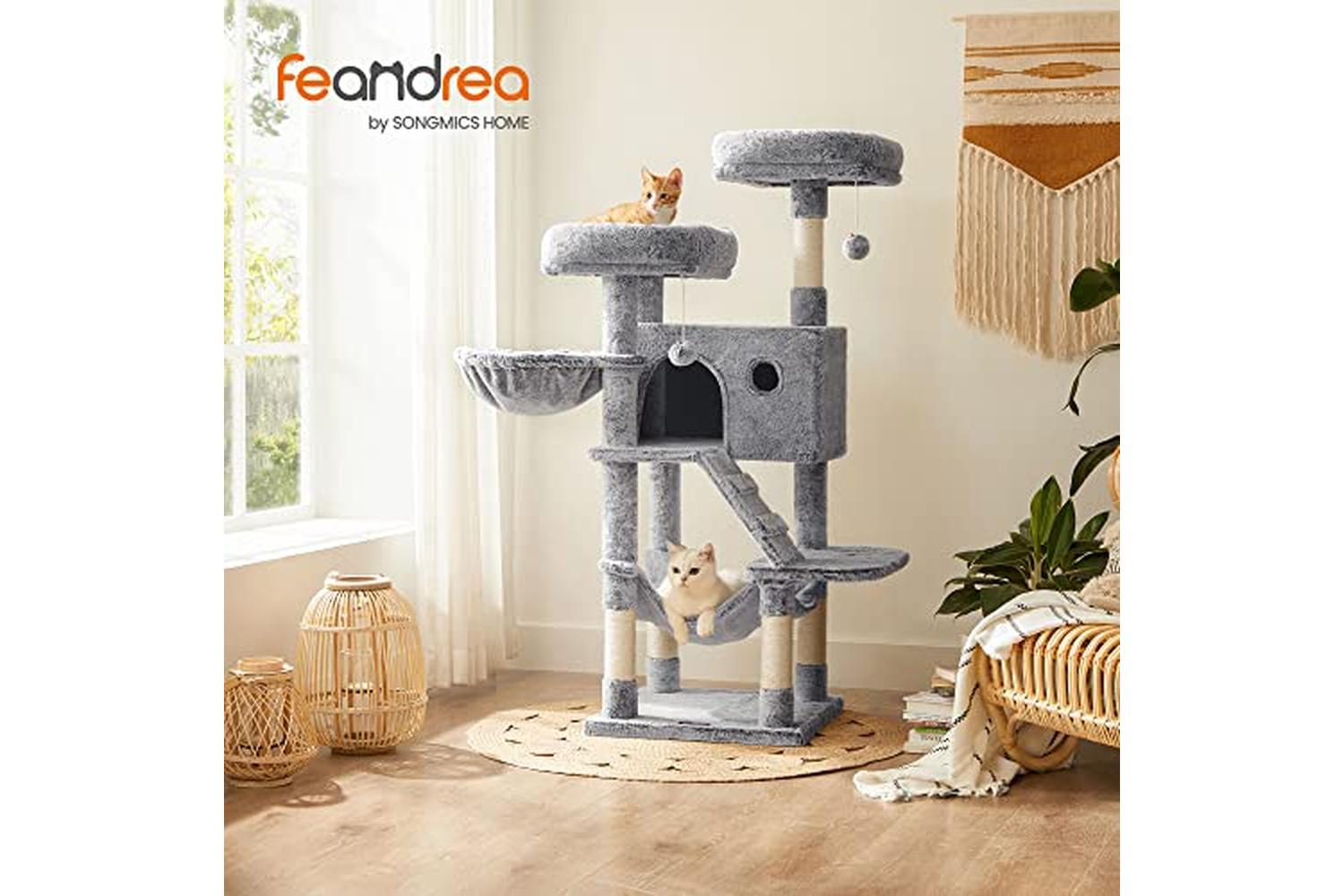 Feandrea PCT162W01 Scratching Post Cat Tree with Platforms-2