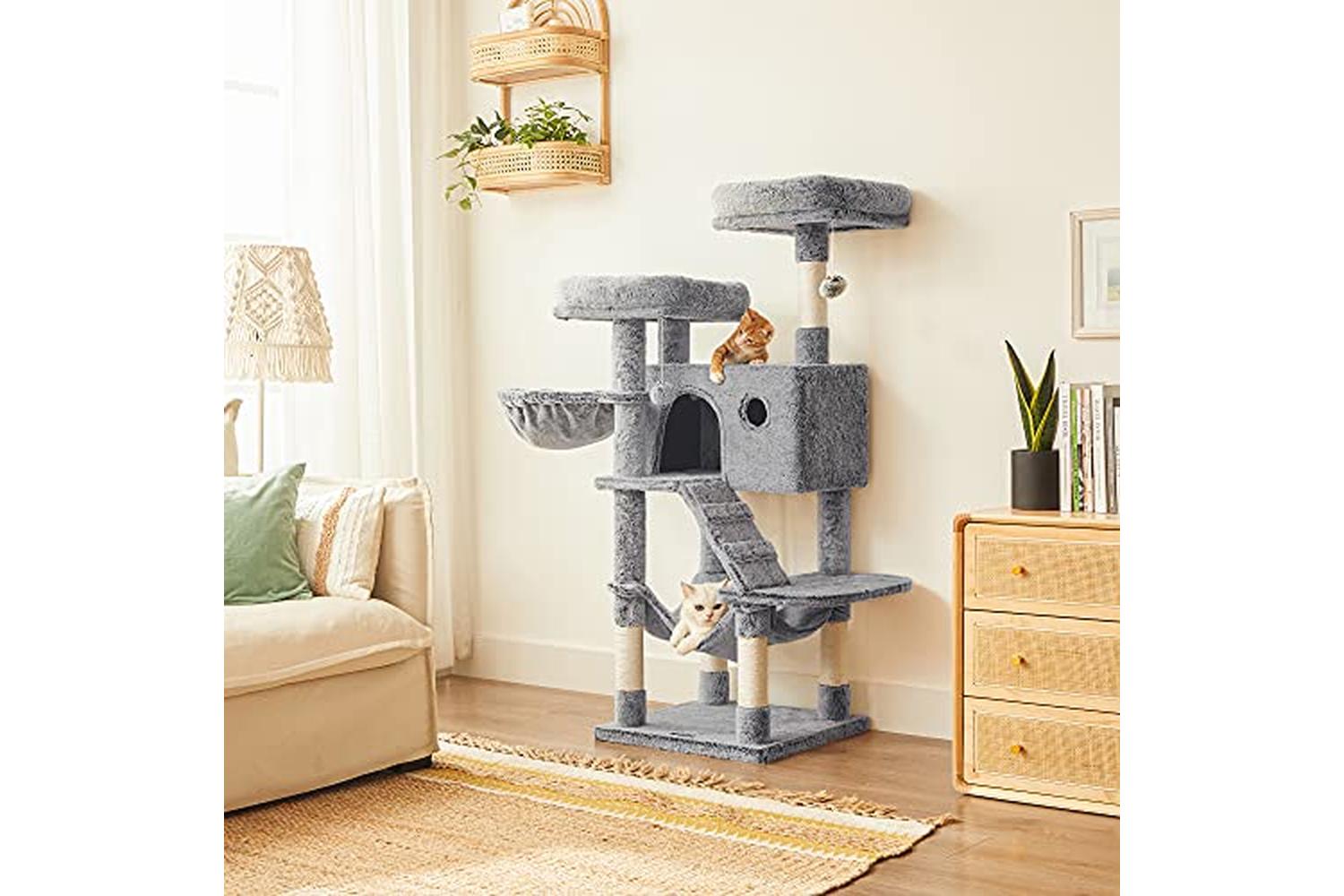 Feandrea PCT162W01 Scratching Post Cat Tree with Platforms-4