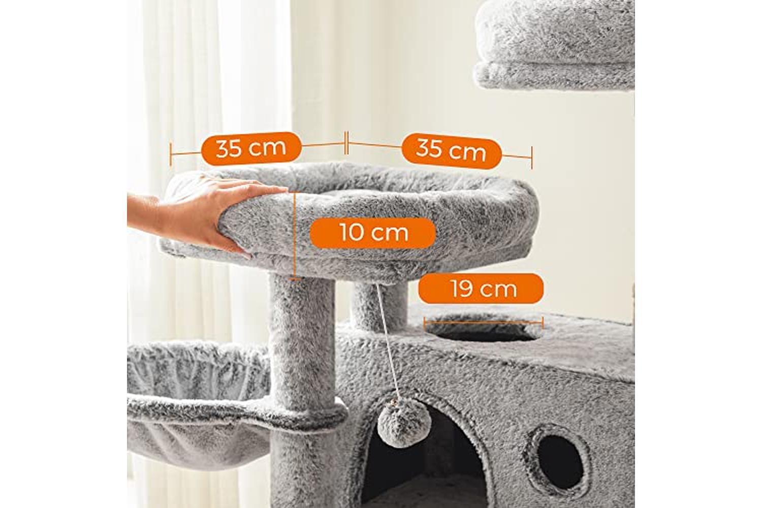 Feandrea PCT162W01 Scratching Post Cat Tree with Platforms-6