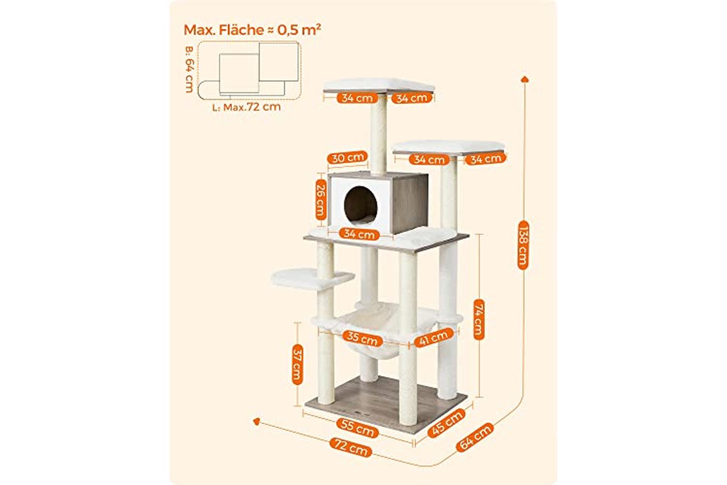 Feandrea PCT164G01 Cat Tree with Platforms-6