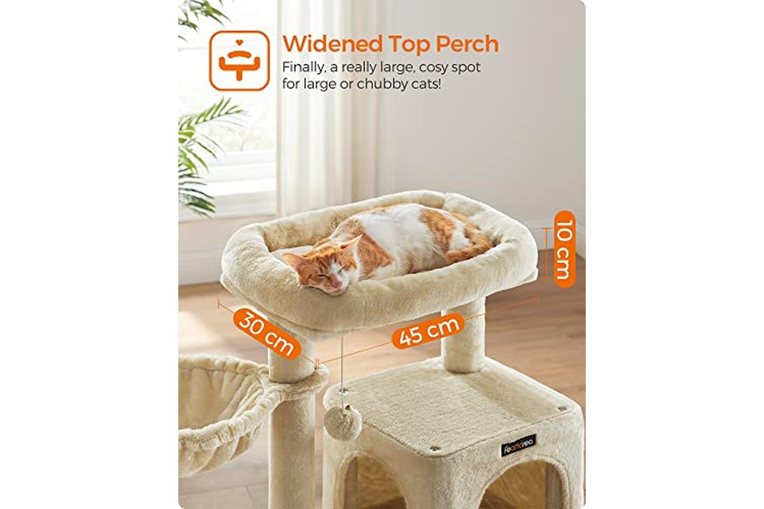Feandrea PCT51M Scratching Post Cat Tree | Beige-4