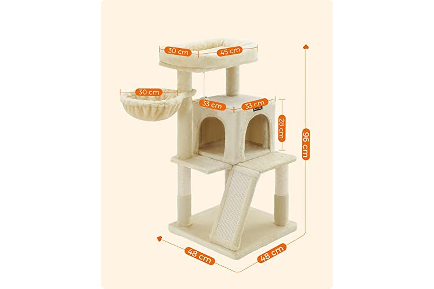 Feandrea PCT51M Scratching Post Cat Tree | Beige-6