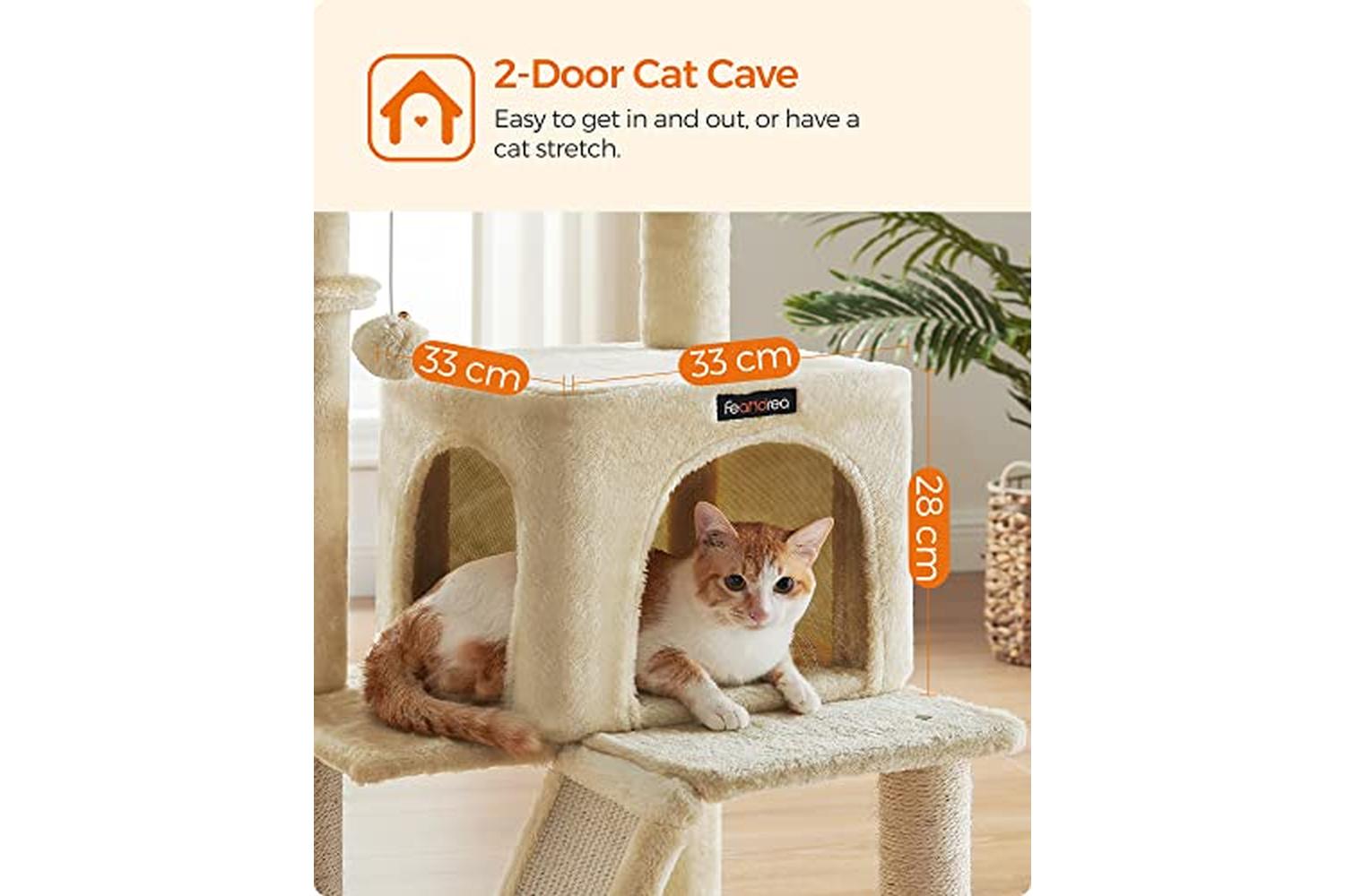 Feandrea PCT51M Scratching Post Cat Tree | Beige-7