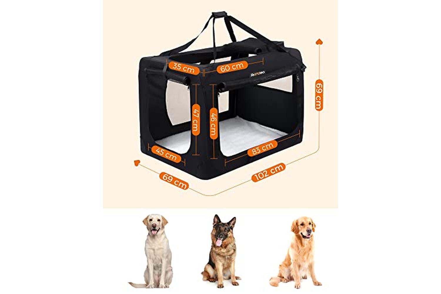 Feandrea PDC10H XL Pet Transport Bag | Black-3