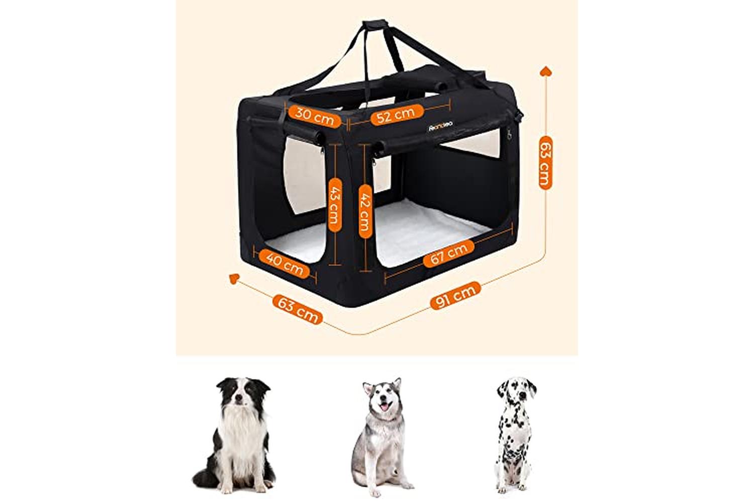 Feandrea PDC90H Pet Transport Bag | Black-3