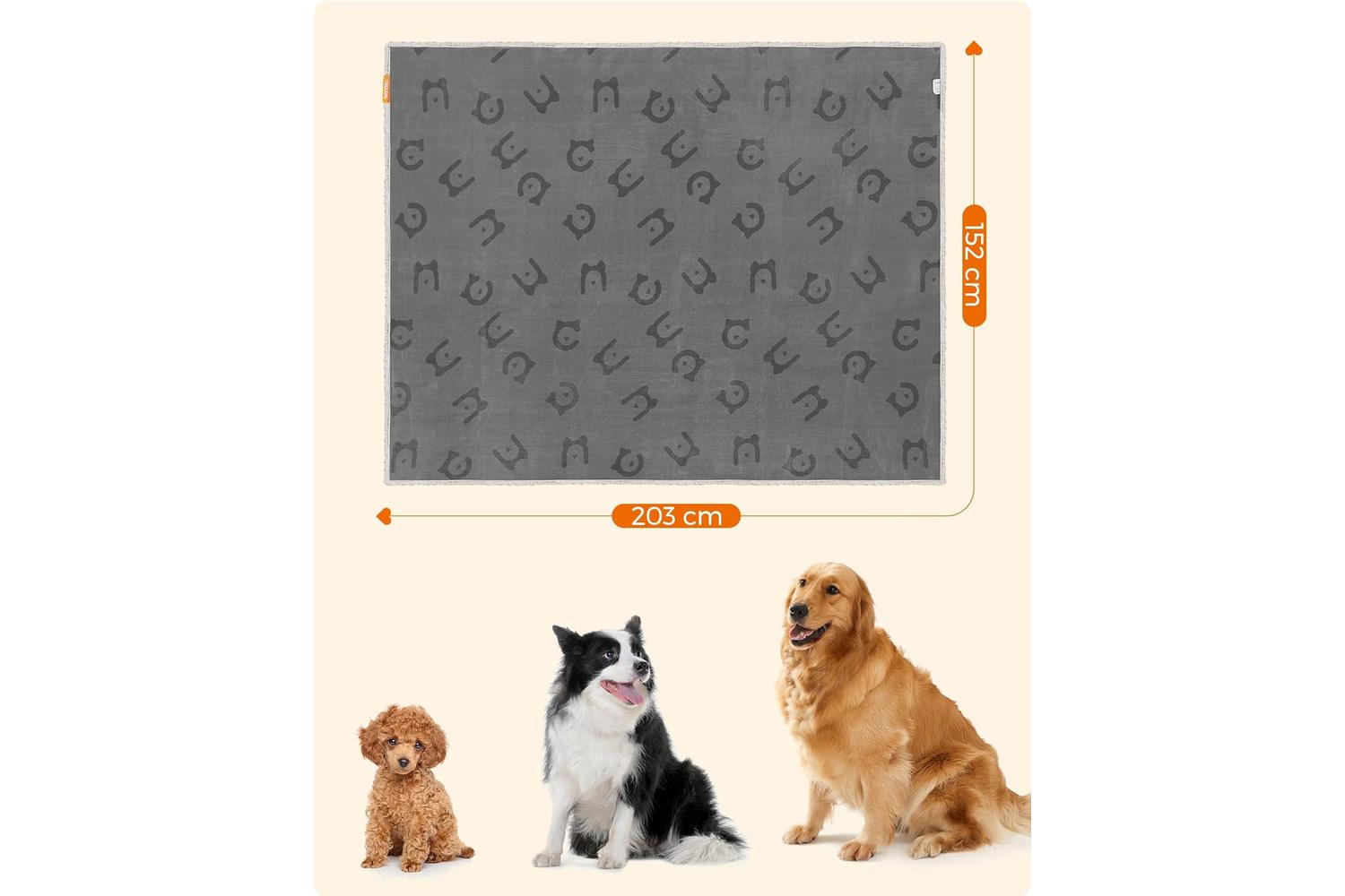 Feandrea PPB080G01 Waterproof Dog Blanket 80" x 60"-5