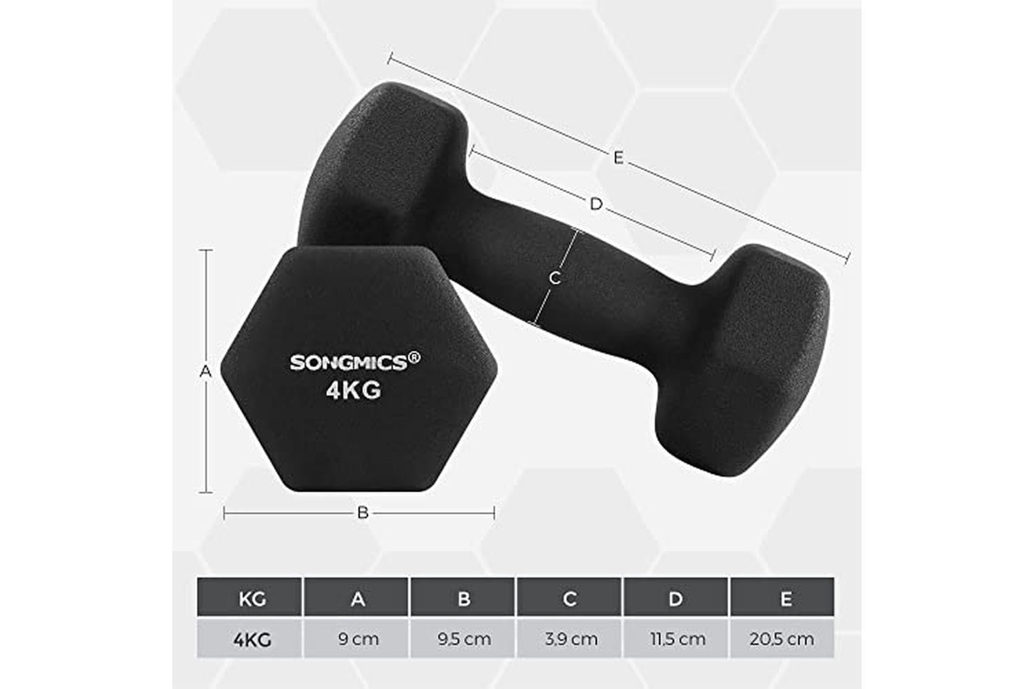 Songmics SYL068BK Dumbbells | Set of 2-5