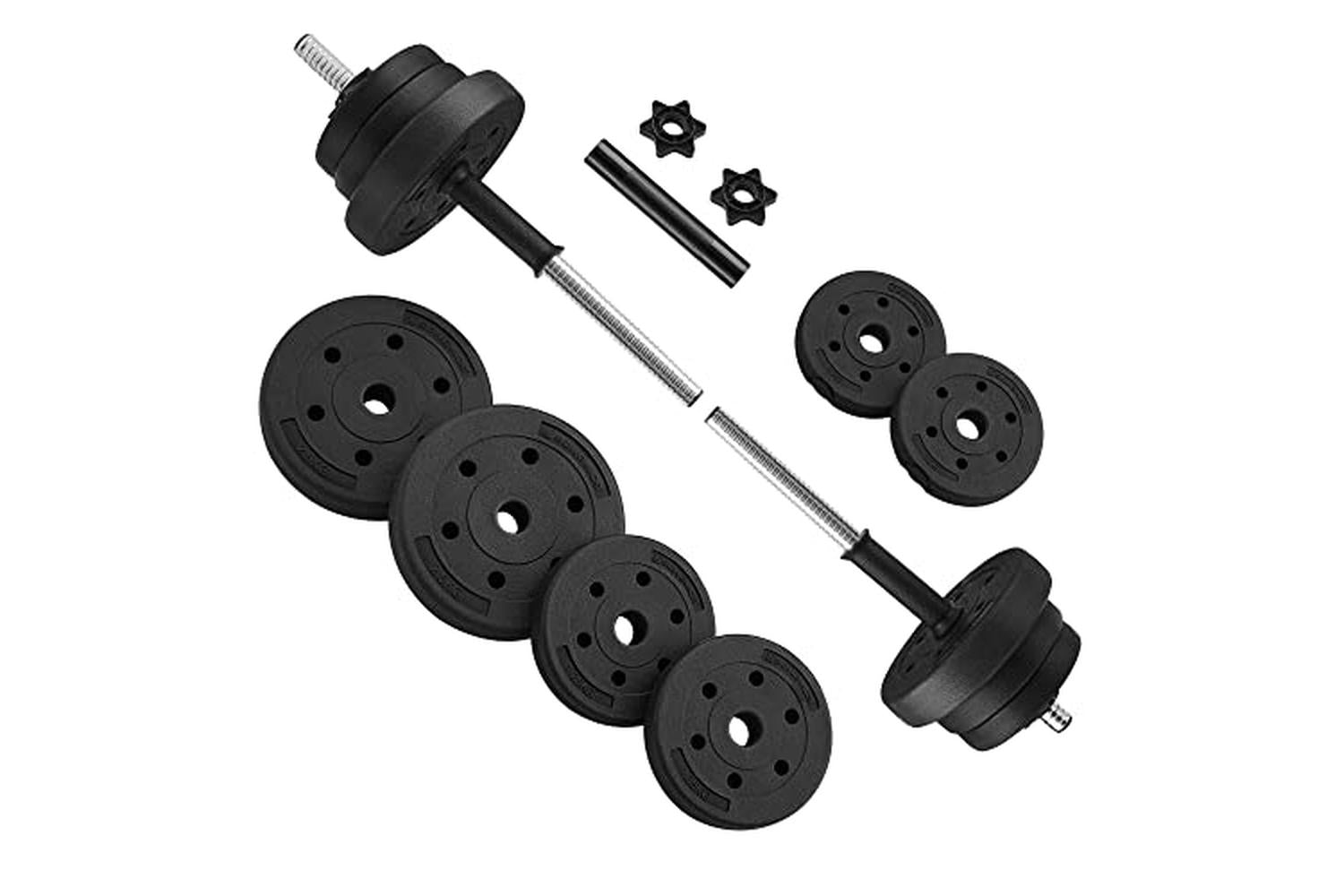 Songmics SYL20HBK Dumbbell Set with Connecting Steel Tube