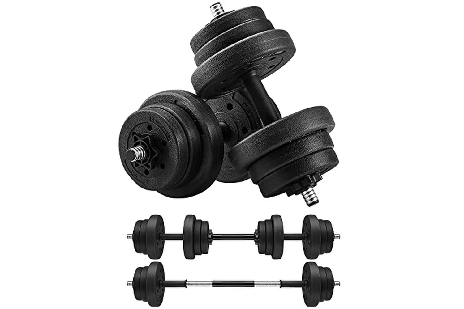 Songmics SYL20HBK Dumbbell Set with Connecting Steel Tube-2