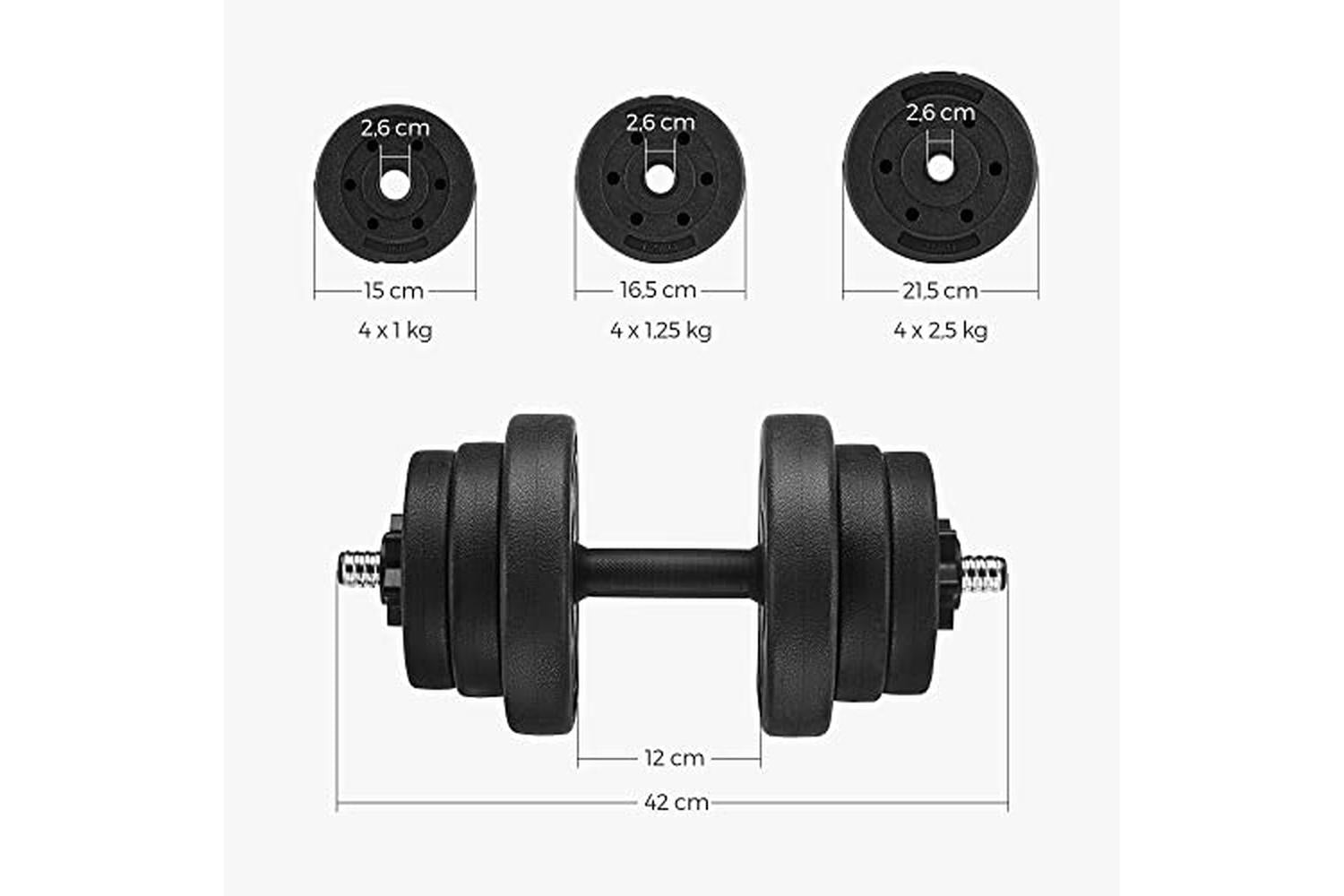 Songmics SYL20HV1 Dumbbell Set | Black-5