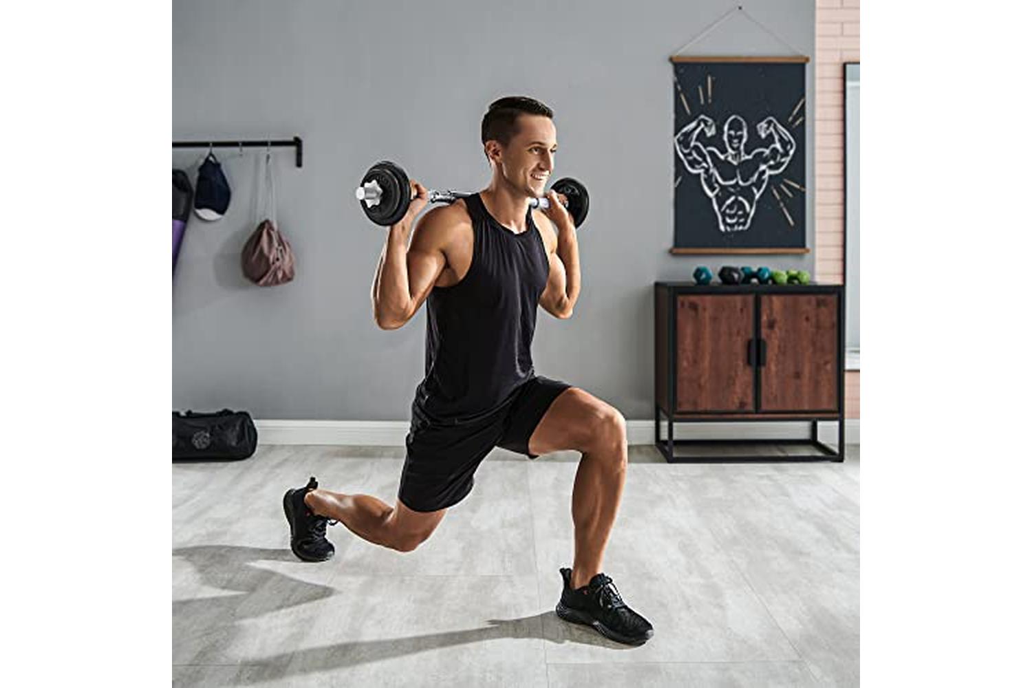 Songmics SYL20LBKV1 Cast Iron Dumbbell Set-4