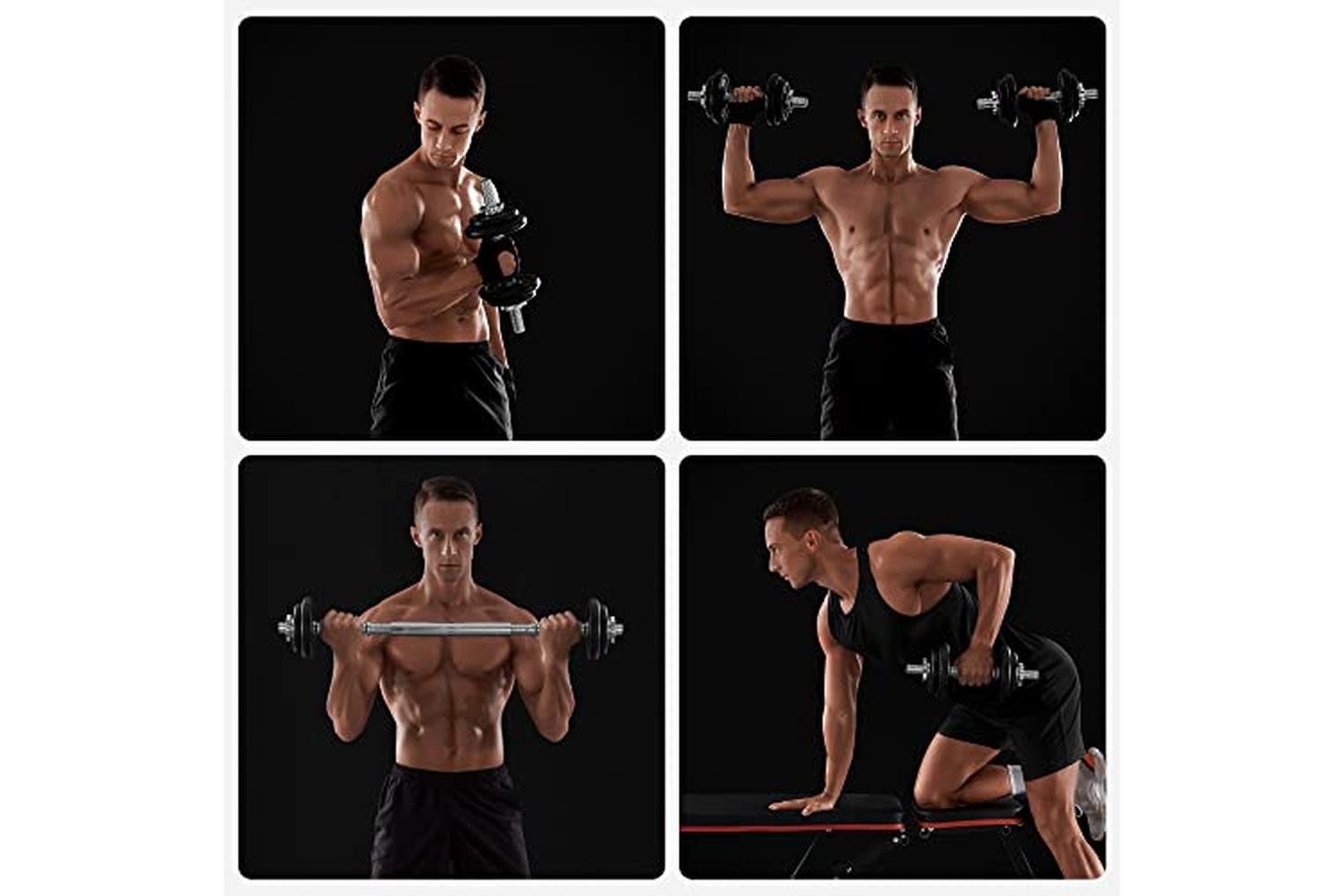 Songmics SYL20LBKV1 Cast Iron Dumbbell Set-6