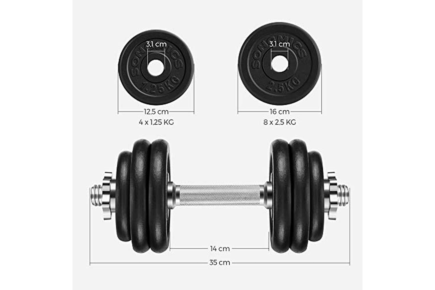 Songmics SYL30T Cast iron Dumbbell Set-5