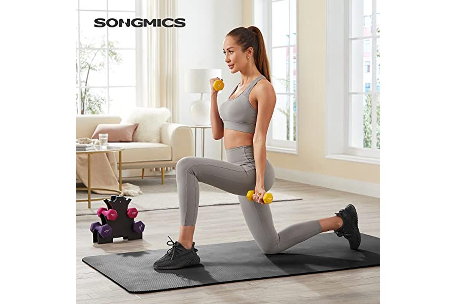 Songmics SYL609B02 6-Dumbbells | Yellow/Pink/Purple-2