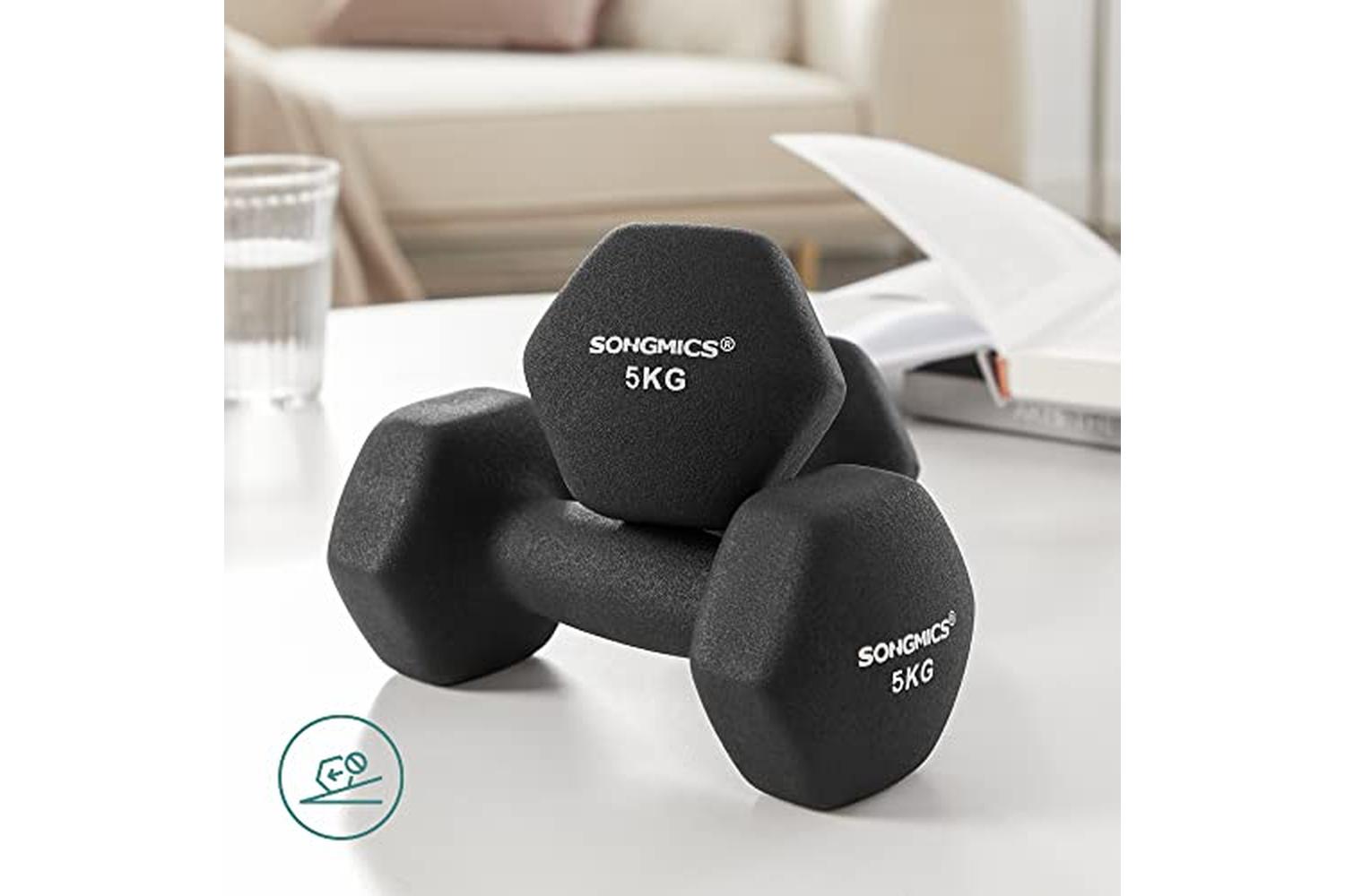 Songmics SYL60BK Dumbbells | Black | Set of 2-6
