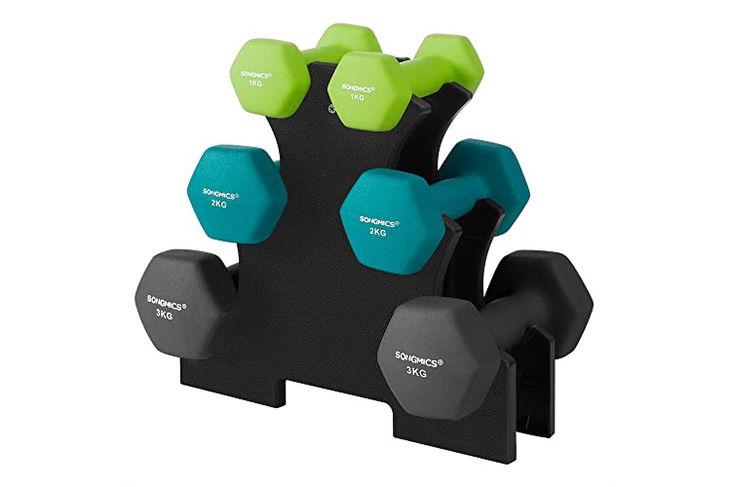 Songmics SYL612G02 Dumbbell Set with Stand