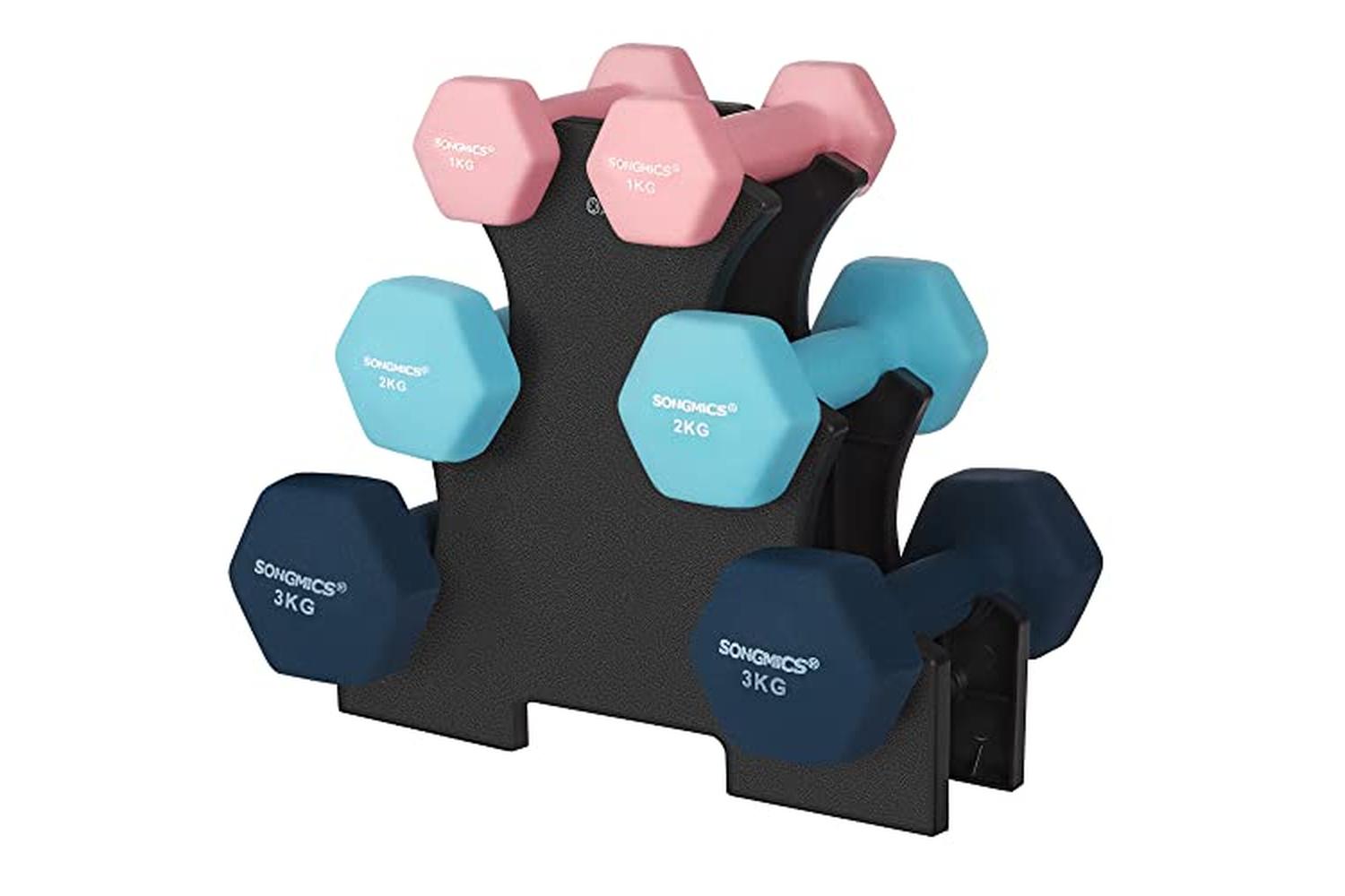 Songmics SYL612MK Dumbbell Set with Stand
