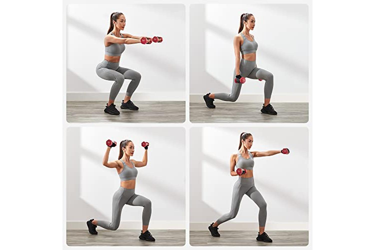 Songmics SYL66RD Dumbbells | Red | Set of 2-3