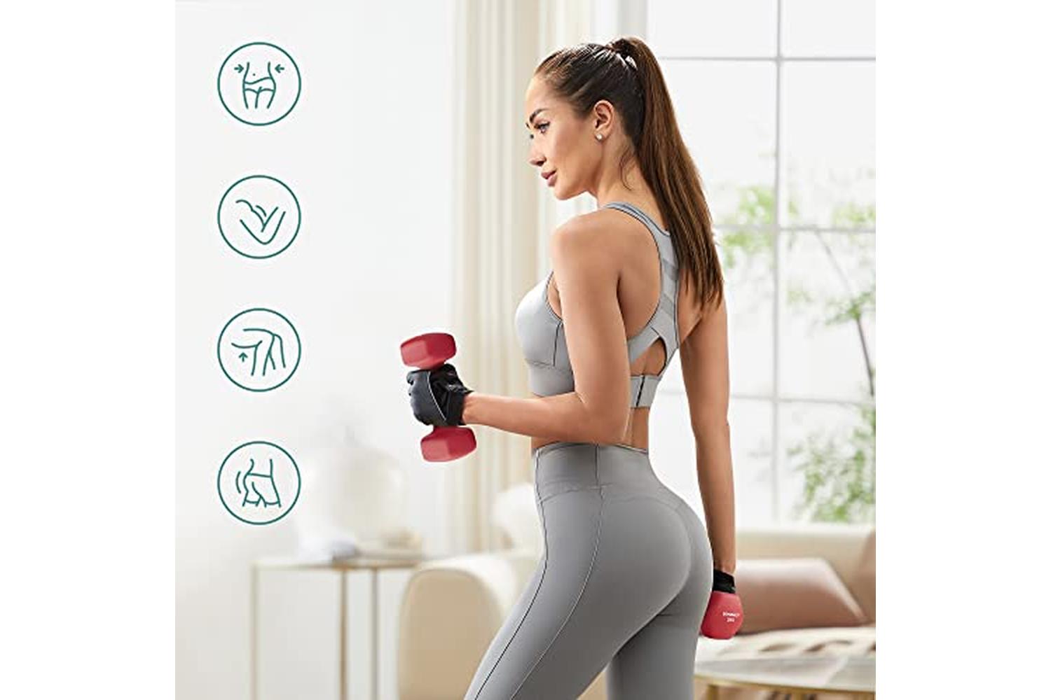 Songmics SYL66RD Dumbbells | Red | Set of 2-4