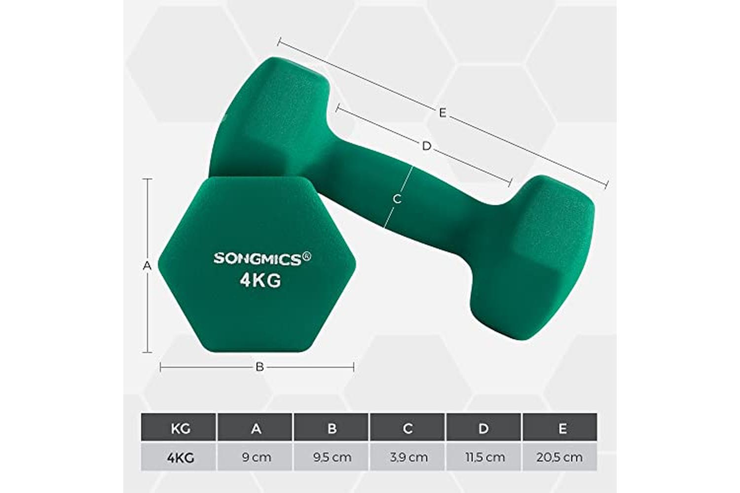 Songmics SYL68GN Dumbbells | Green | Set of 2-5